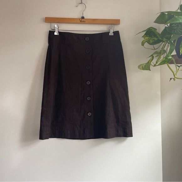 Banana Republic Chocolate Brown Button down shirt Size 4 - Picture 5 of 8